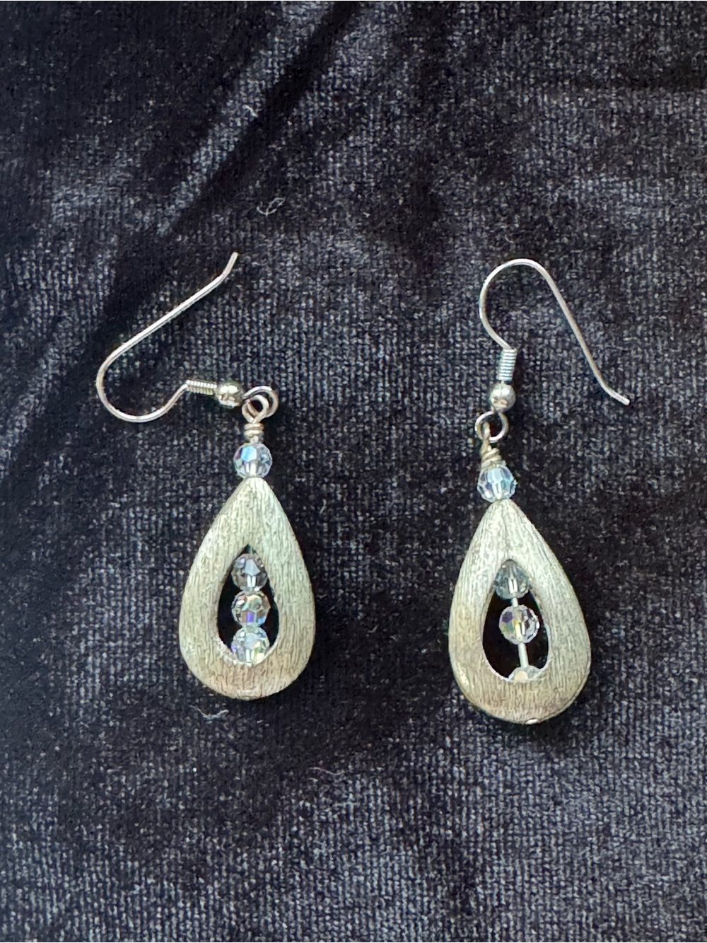 Gold-Tone Teardrop Dangle Earrings